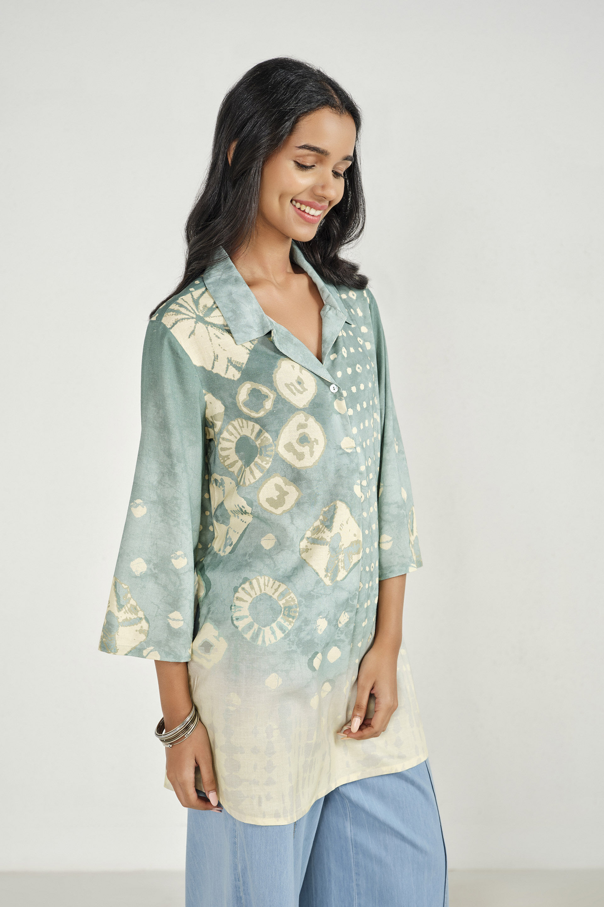Janki Teal Tunic, Teal, image 2